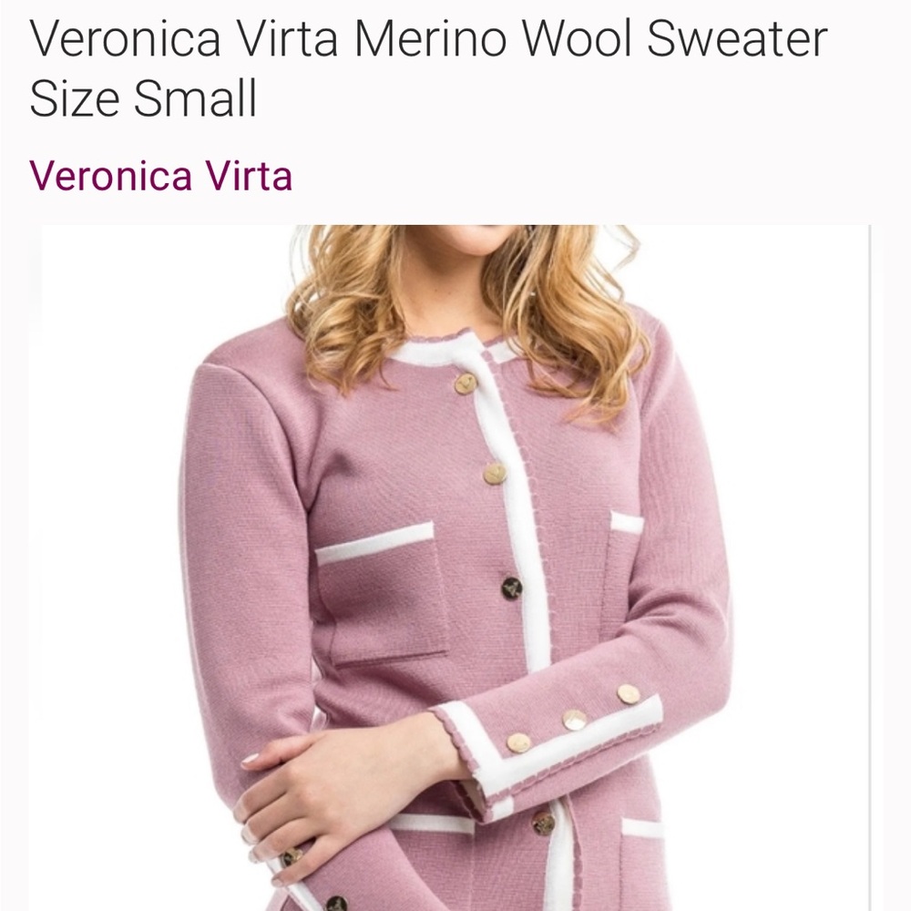 Chic Lavender Cardigan with Ivory Accents